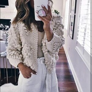 Chicwish Heart Pom Pom Cardigan